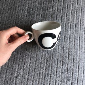 Crate & Barrel "Coffee" Coffee Cup